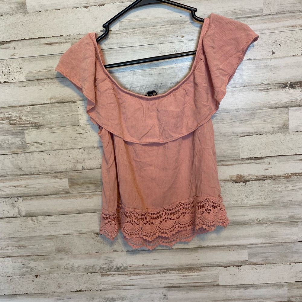 Pink Ruffled Girls Top - Picture 2 of 2